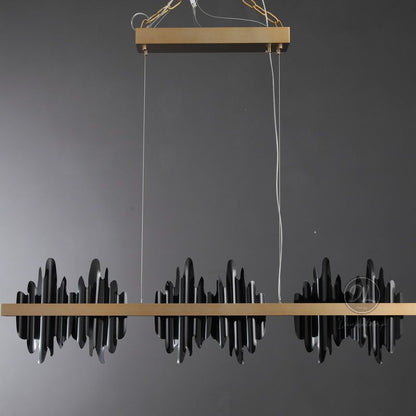 MythicForge Modern Sculpture Linear Chandelier