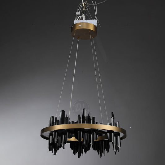 MythicForge Modern Sculpture Round Chandelier