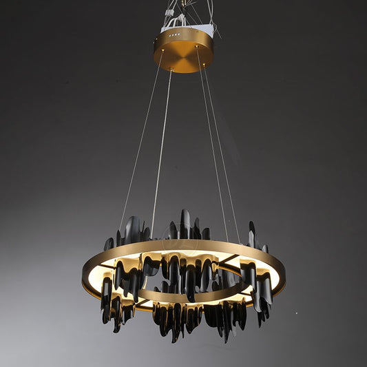 MythicForge Modern Sculpture Round Chandelier