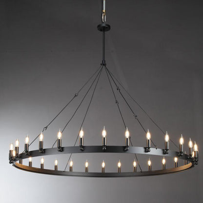 Celestine Vintage Candelabra Round Chandelier