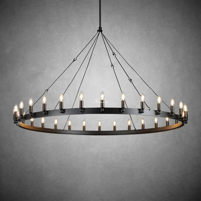 Celestine Vintage Candelabra Round Chandelier