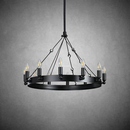 Celestine Vintage Candelabra Round Chandelier