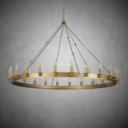Celestine Vintage Candelabra Round Chandelier