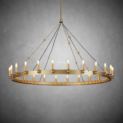Celestine Vintage Candelabra Round Chandelier