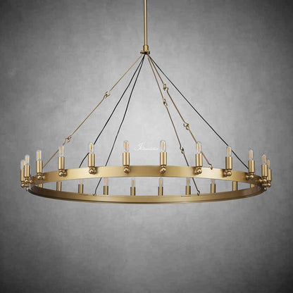 Celestine Vintage Candelabra Round Chandelier