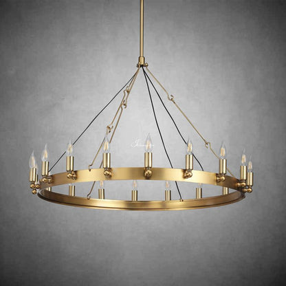 Celestine Vintage Candelabra Round Chandelier