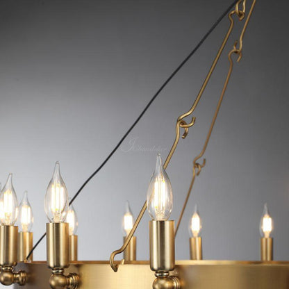 Celestine Vintage Candelabra Round Chandelier