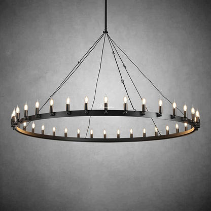 Celestine Vintage Candelabra Round Chandelier