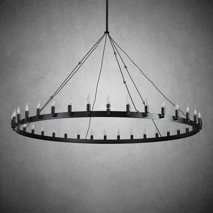 Celestine Vintage Candelabra Round Chandelier