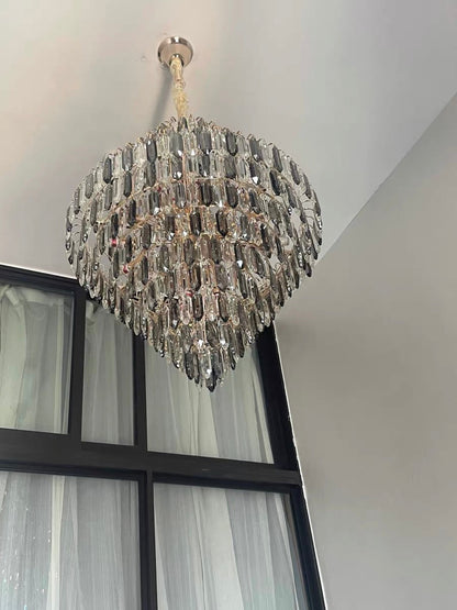 Extra Large Foyer Decorative Crystal Lighting Fixture Living Room Crystal Chandelier