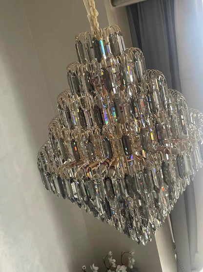 Extra Large Foyer Decorative Crystal Lighting Fixture Living Room Crystal Chandelier