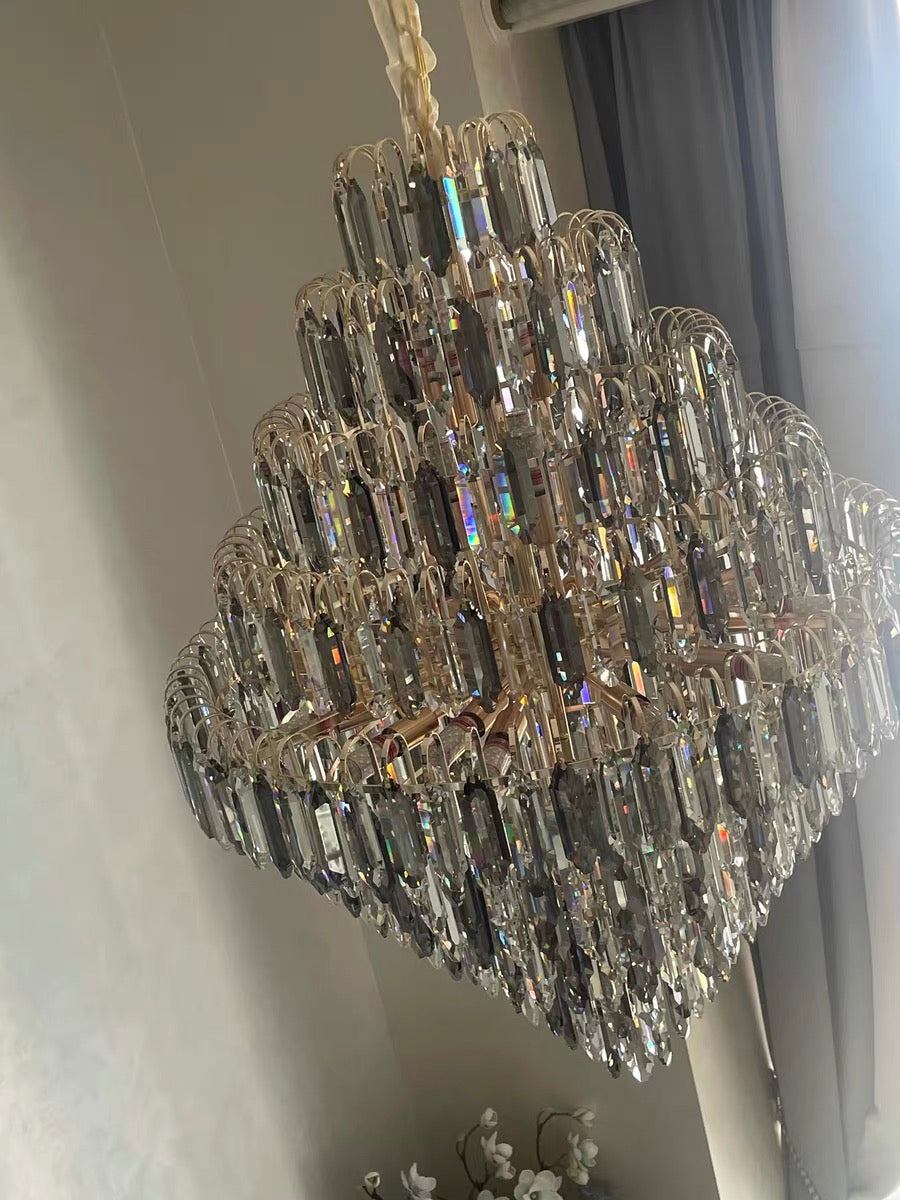 Extra Large Foyer Decorative Crystal Lighting Fixture Living Room Crystal Chandelier