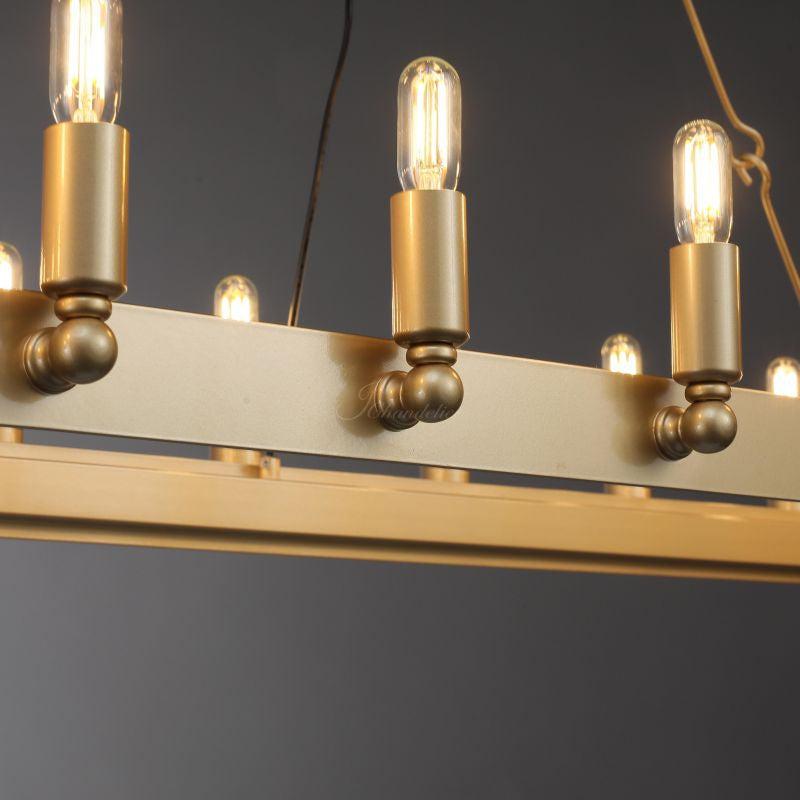 Celestine Vintage Filament Rectangular Chandelier