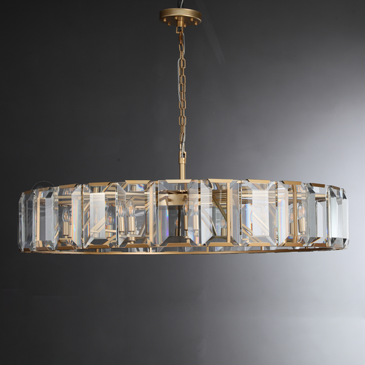 Moonlit Crystal Round Chandelier