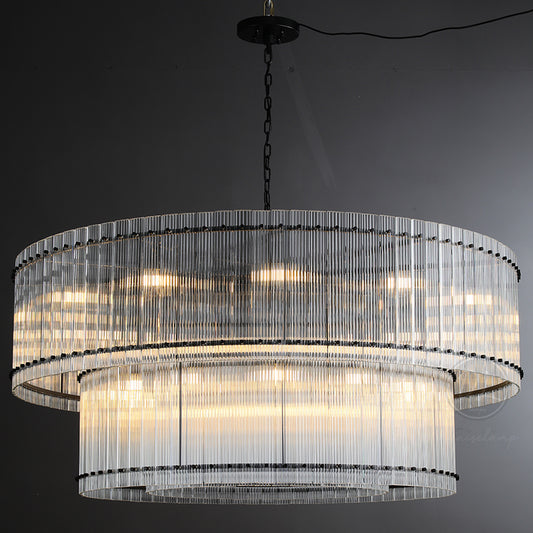 Sammi 2-Tier Round Glass Chandelier