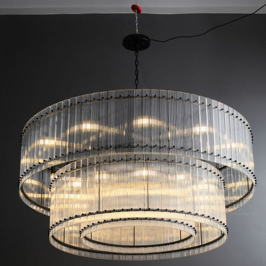 Sammi 2-Tier Round Glass Chandelier