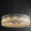 Golden Tea Modern Round Glass Chandelier 48"