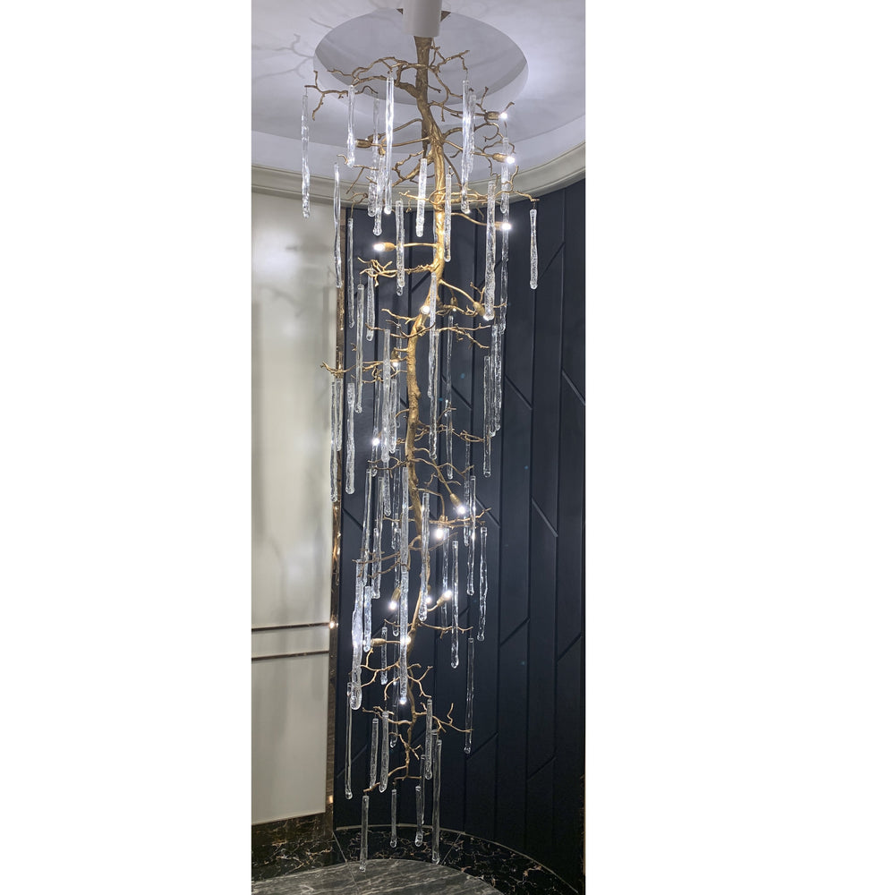 Willow Branch Glass Foyer Chandelier