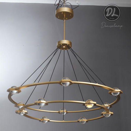 Nimbus- Splendid Star Design  2-Tier Round Chandelier 48"/ 60"