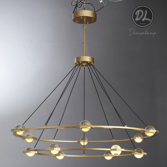 Nimbus- Splendid Star Design  2-Tier Round Chandelier 48"/ 60"