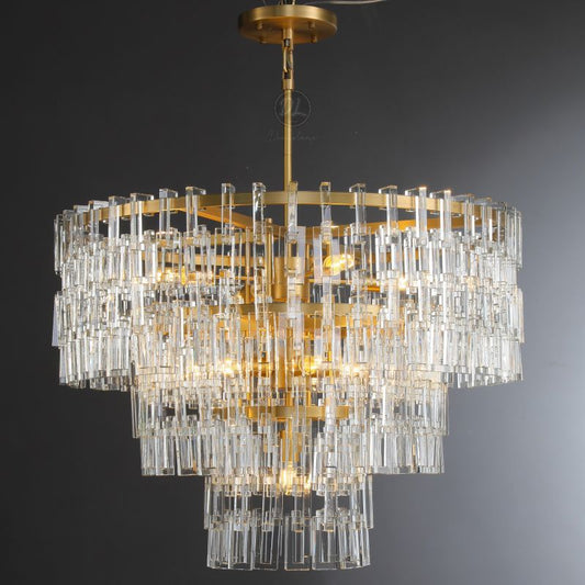 Nocturnal 3/4-Tier Round Chandelier 49"/ 3-Tier 37"