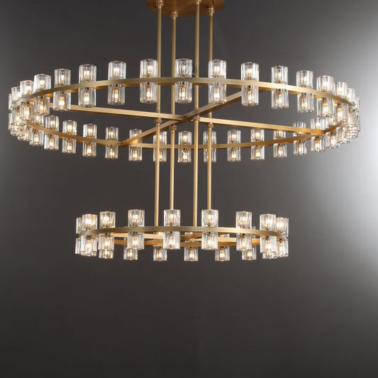 Wine-Glass 2-Tier Round Chandelier 60",108-Lights