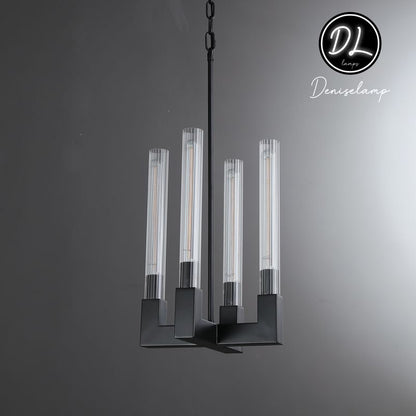 Elegance Modern Flow Stripe Round Chandelier 24"(Custom Size 6 Lights)36"/48"/60"/72"
