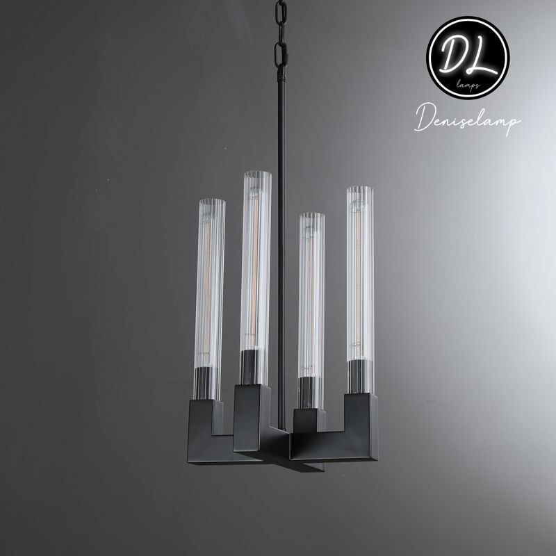 Elegance Modern Flow Stripe Round Chandelier 24"(Custom Size 6 Lights)36"/48"/60"/72"
