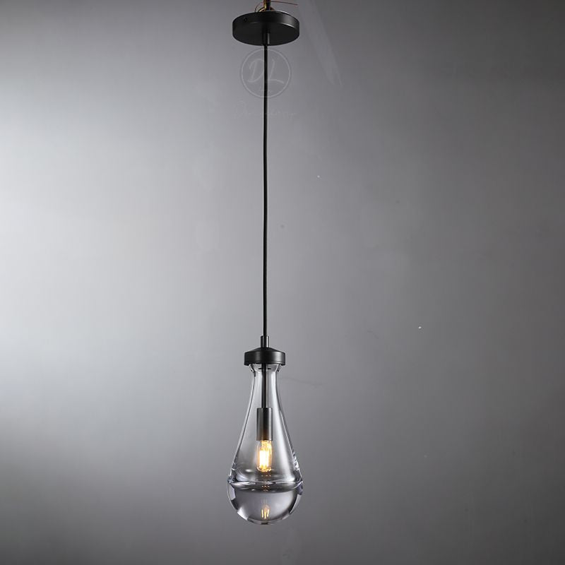 Seaward Modern Raindrop Exquisite Glass Pendant Cord