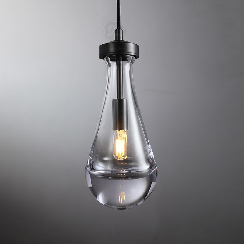 Seaward Modern Raindrop Exquisite Glass Pendant Cord