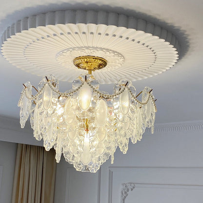 exquistie elegant creamy white ceiling light fixture vintage living room french country style bedroom