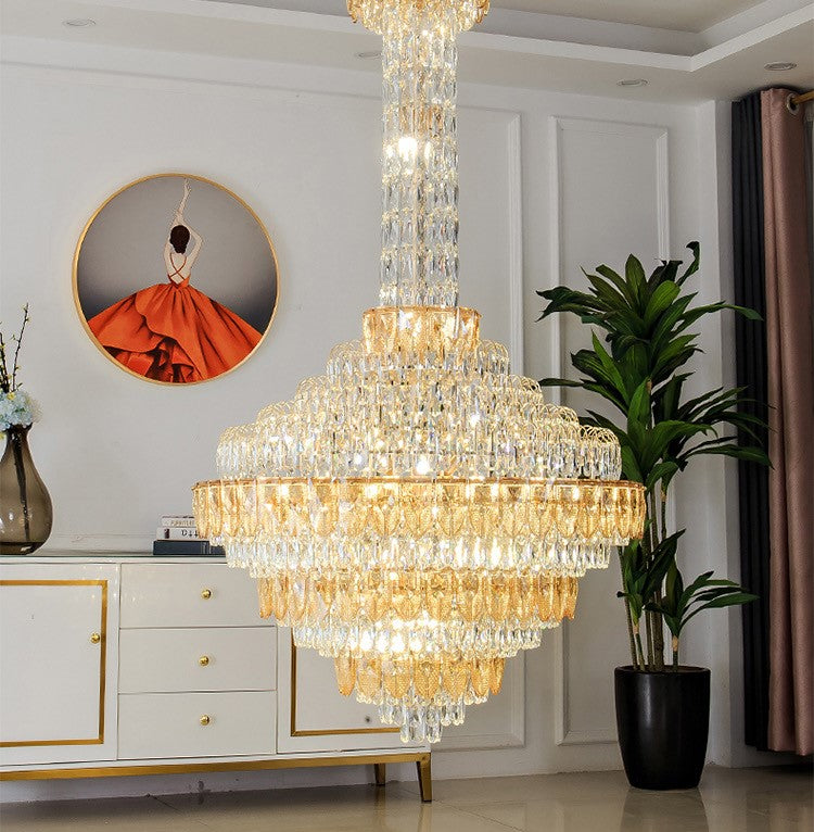 Extra Large Multi-tiered Empire Crystal Chandelier for Big Hallway/Foyer/Staircase