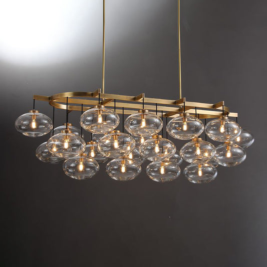 Veil- Ultra-modernist Clear Glass Round Chandelier 36"