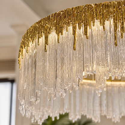 Ice Bloom Glass Chandelier D800 - Copper