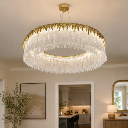Ice Bloom Glass Chandelier D800 - Copper