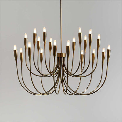 Liona Large Brass Candelabra Chandelier Light