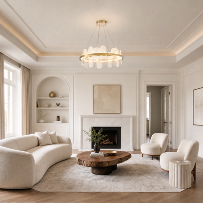 Quenia Handblown Glass Petal Chandelier