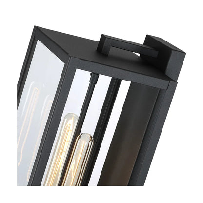 21" Gold Outdoor Wall Sconce with Glass Shade
