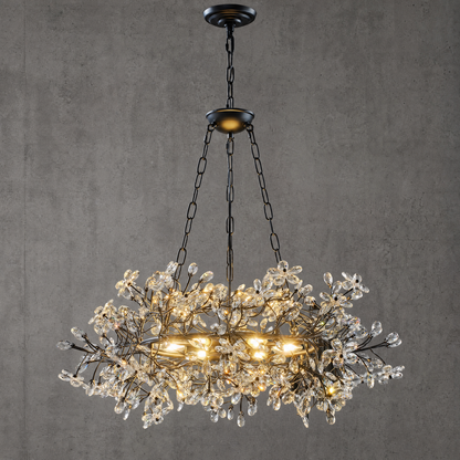 Rowan Twig Round Black Chandelier 31.5"D