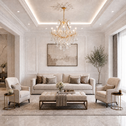28.3" 12-Light Maria Theresa Crystal Chandelier - Gold