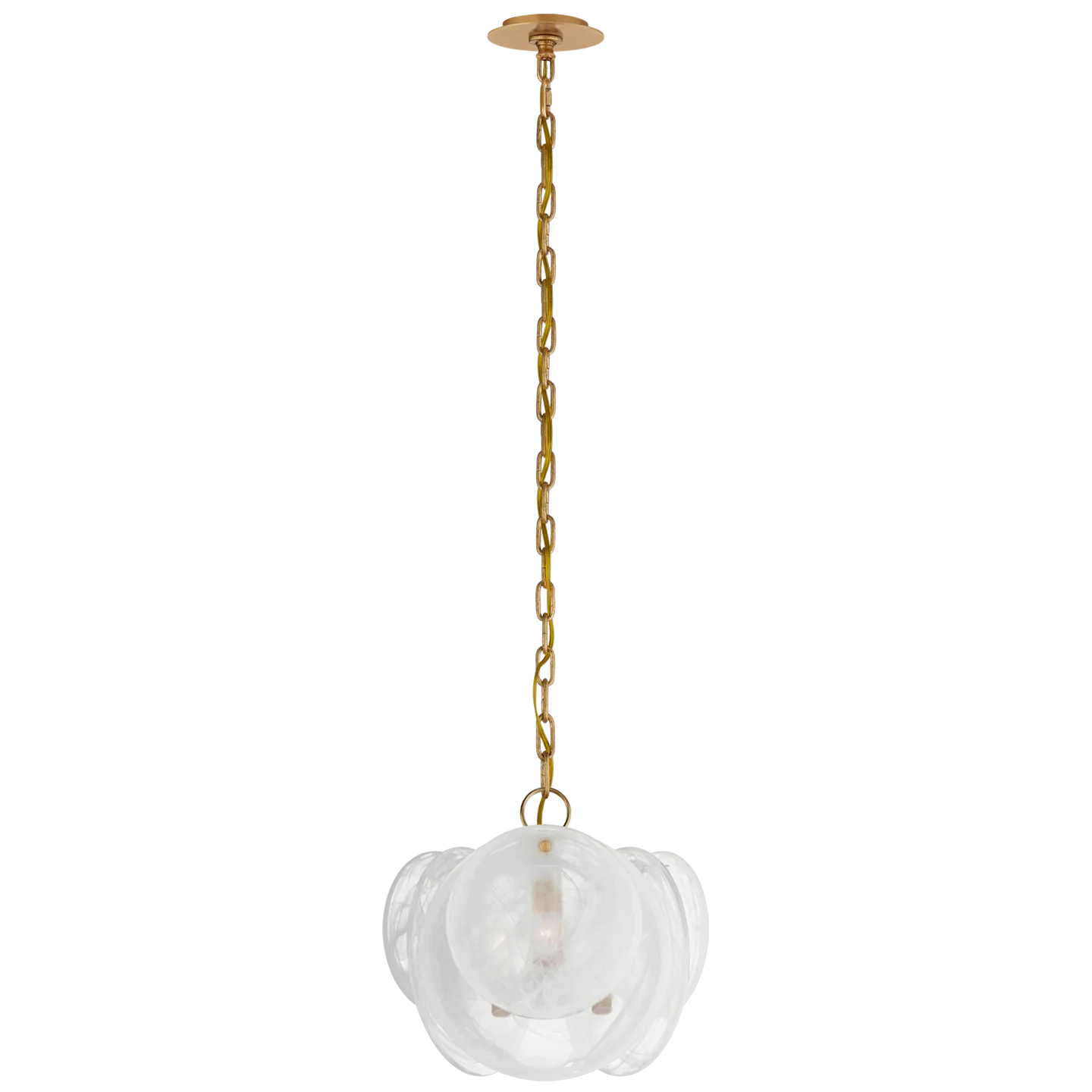 Denise Talia Petite Chandelier 15", Modern Glass Long Island Pendant Lamp