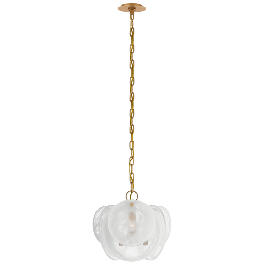 Denise Talia Petite Chandelier 15", Modern Glass Long Island Pendant Lamp