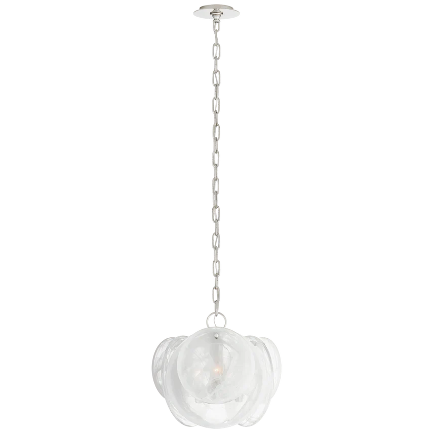 Denise Talia Petite Chandelier 15", Modern Glass Long Island Pendant Lamp