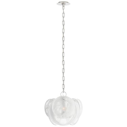 Denise Talia Petite Chandelier 15", Modern Glass Long Island Pendant Lamp