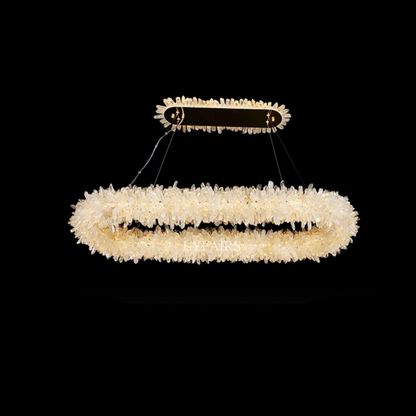 Modern Round/Oval/Linear/Square Natural Crystal Chandelier