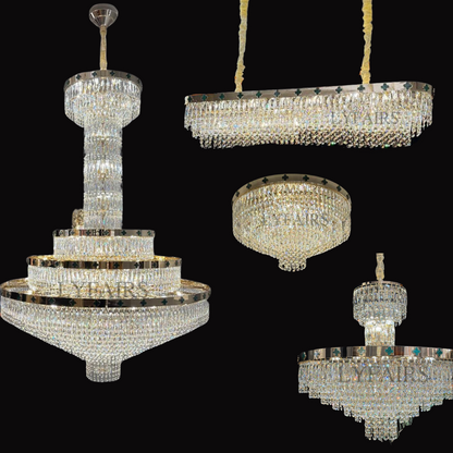 Elegant Clover Malachite Crystal Chandelier Series