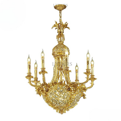 Baroque Pineapple-inspired Crystal Chandelier