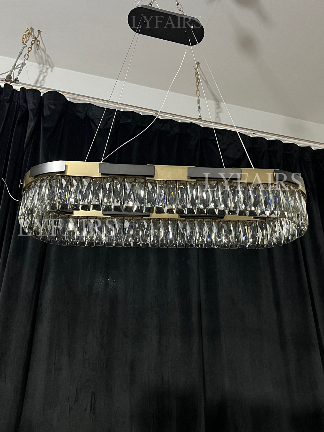 New Designer Recommended Modern Light Luxury Round/Oval Crystal Chandelier for Living Room/Dining Room
