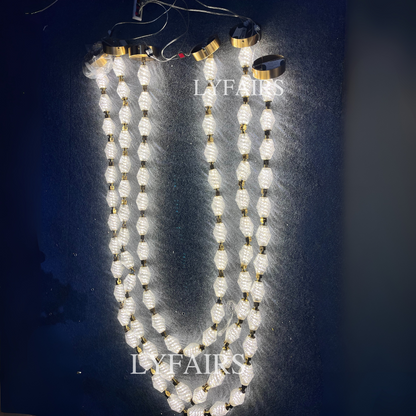 Creative Glass Pearl Necklace Pendant Chandelier for Living/Dining Room/Staircase
