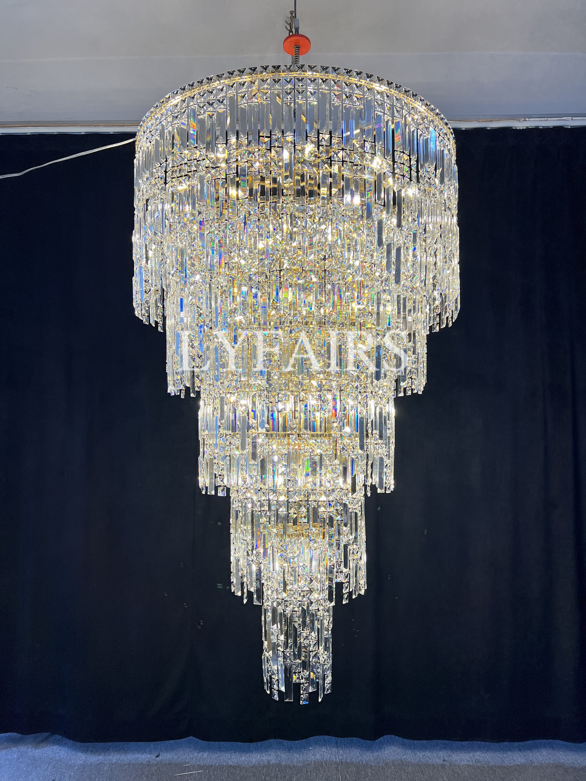 Luxury Multi-layer Crystal Chandelier for Staircase/Foyer